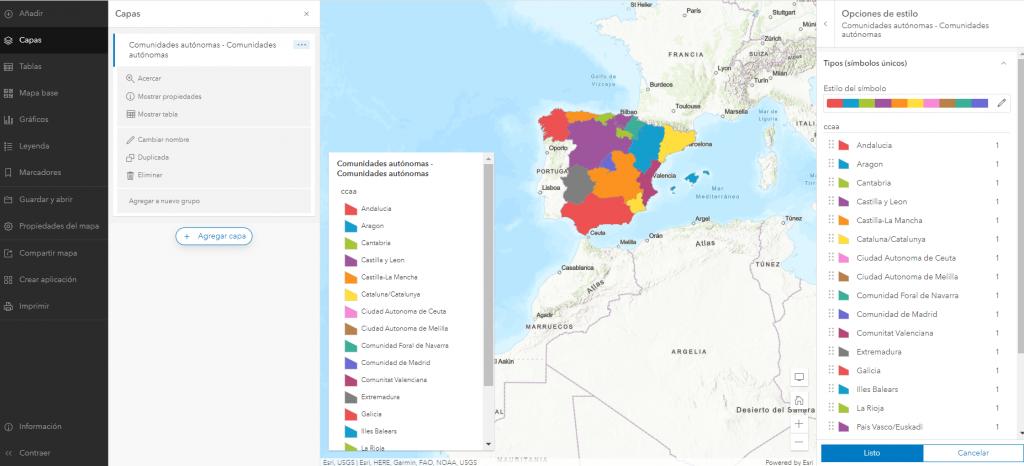 Empleo de simbología Arcade en la aplicación ArcGIS Dashboards de Esri