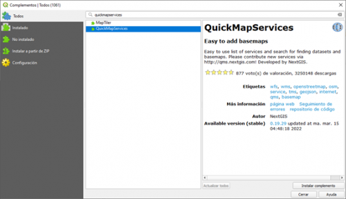 Uso de mapas base en QGIS con el plugin Quick Map Services | TYC GIS